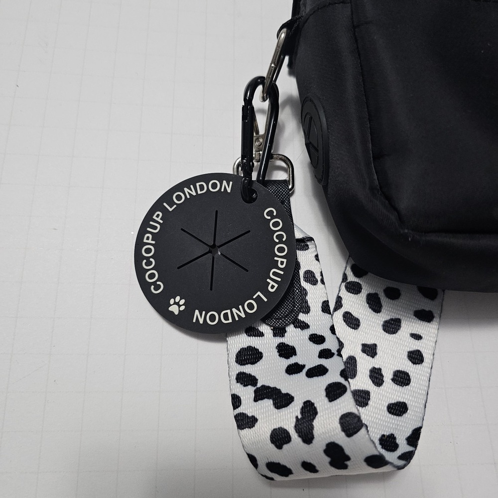 Cocopup London Dog Walking Bag Bundle Black Dalmatian Strap Treat Pouch Bag - Picture 2 of 4